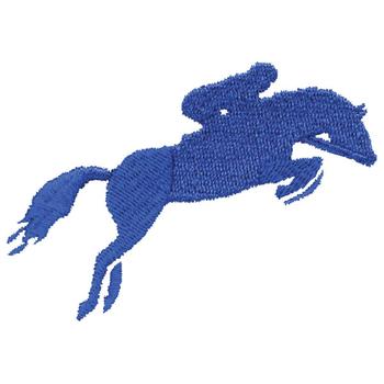 Equestrian Jumping Machine Embroidery Design