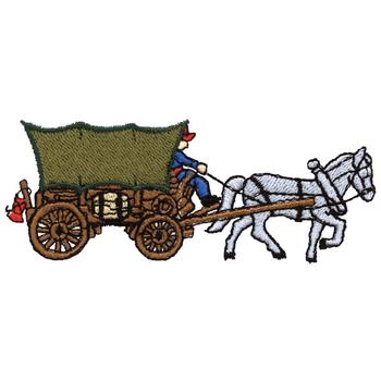 Pioneer Wagon Machine Embroidery Design