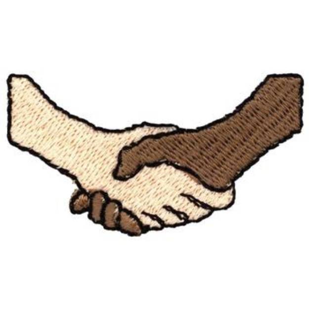 Picture of Hand Shake Machine Embroidery Design