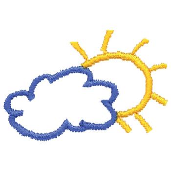 Sun Cloud Machine Embroidery Design