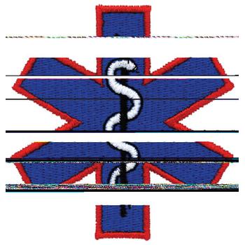 Star of Life Machine Embroidery Design