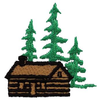 Log Cabin Machine Embroidery Design