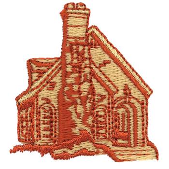 Cottage House Machine Embroidery Design