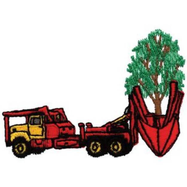 Picture of Tree Spade Truck Machine Embroidery Design