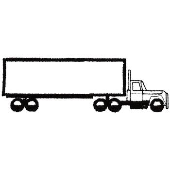 Transport Truck Outline Machine Embroidery Design