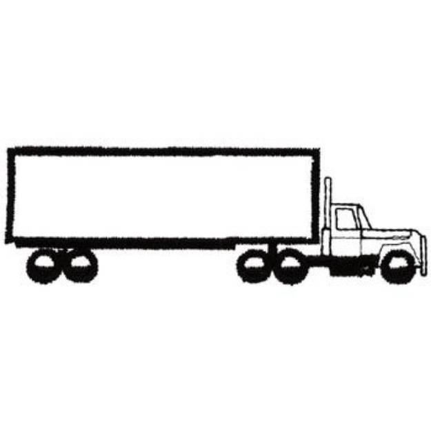 Picture of Transport Truck Outline Machine Embroidery Design