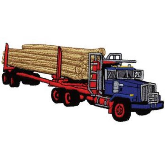 Picture of Logging Truck Machine Embroidery Design
