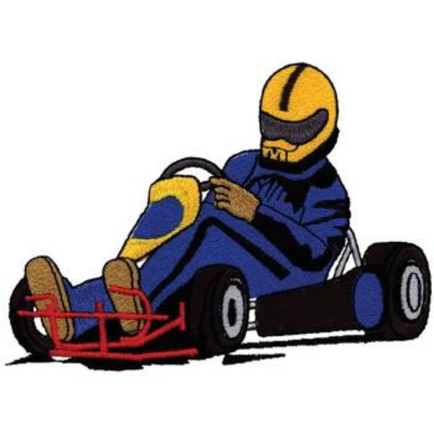 Picture of Go Cart Machine Embroidery Design