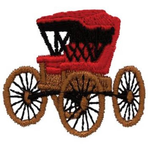 Picture of carriage Machine Embroidery Design