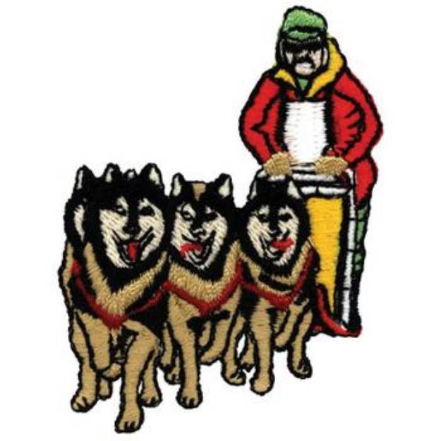 Picture of Dog Sled Machine Embroidery Design