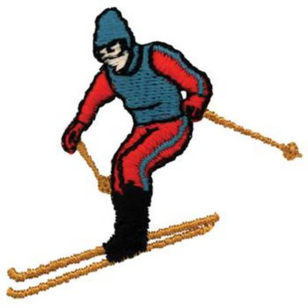 Picture of Downhil Skier Machine Embroidery Design