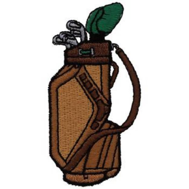 Picture of Golf Bag and Clubs Machine Embroidery Design