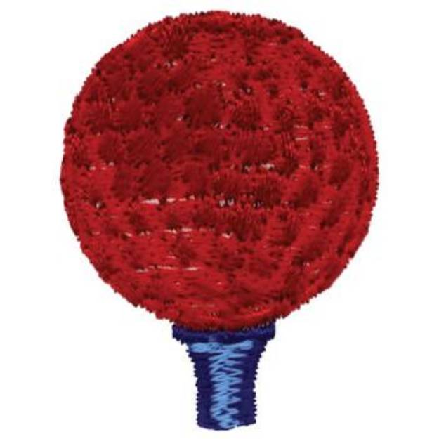 Picture of Golf Ball on Tee Machine Embroidery Design