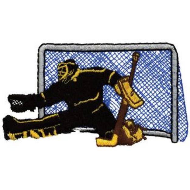 Picture of Goalie In Net Machine Embroidery Design