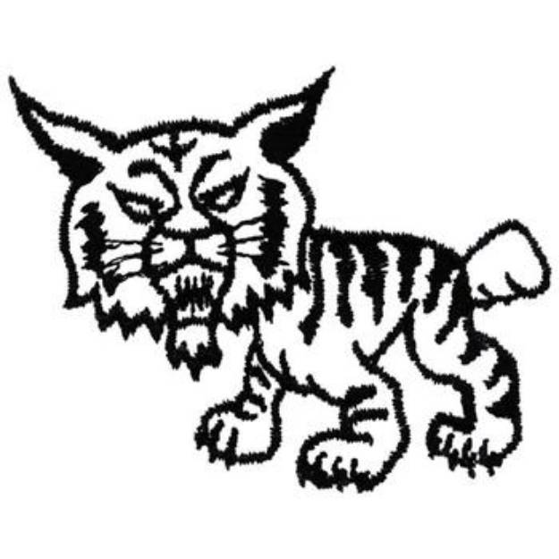 Picture of Bobcat Outline Machine Embroidery Design