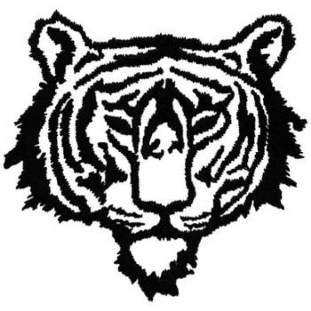 Picture of Tiger Outline Machine Embroidery Design