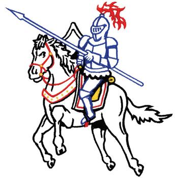 Knight Outline Machine Embroidery Design