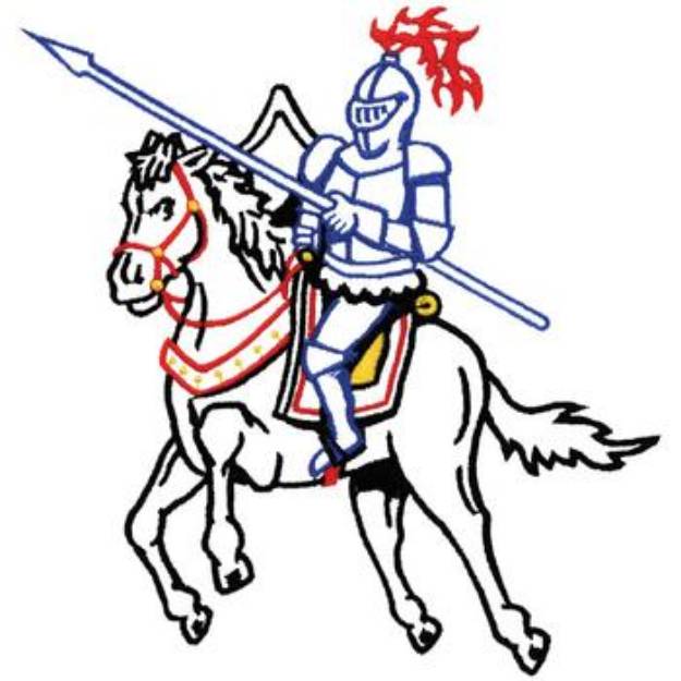 Picture of Knight Outline Machine Embroidery Design