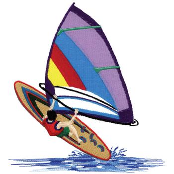 Wind Surfer Machine Embroidery Design