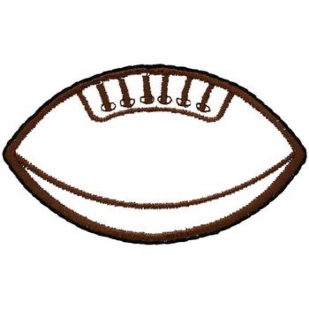 Picture of Rugby Ball Outline Machine Embroidery Design