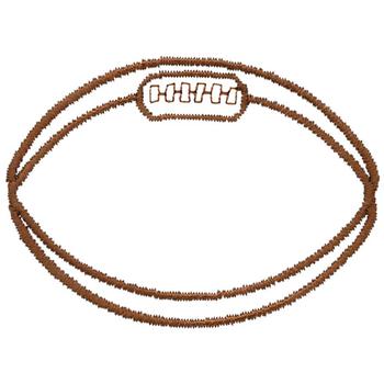 Rugby Ball Outline Machine Embroidery Design