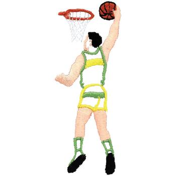 Basketball Player Outline Machine Embroidery Design