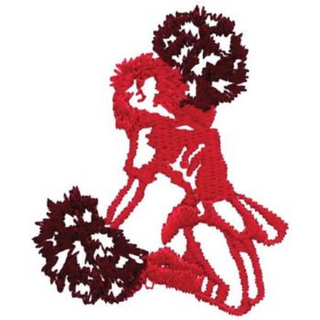 Picture of Cheerleader Outline Machine Embroidery Design