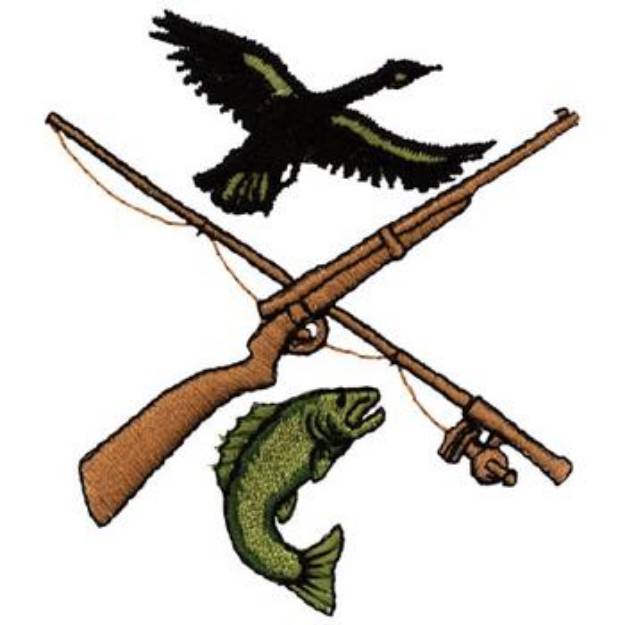 Picture of Hunting & Fishing Machine Embroidery Design