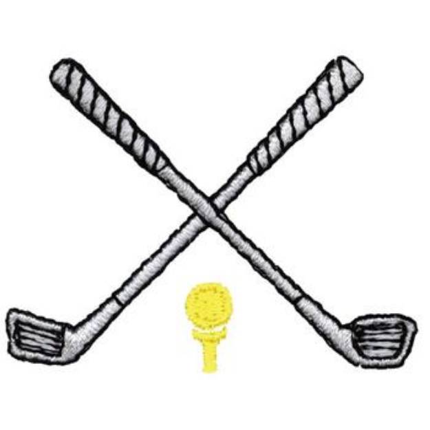 Picture of Golf Clubs & Ball Machine Embroidery Design