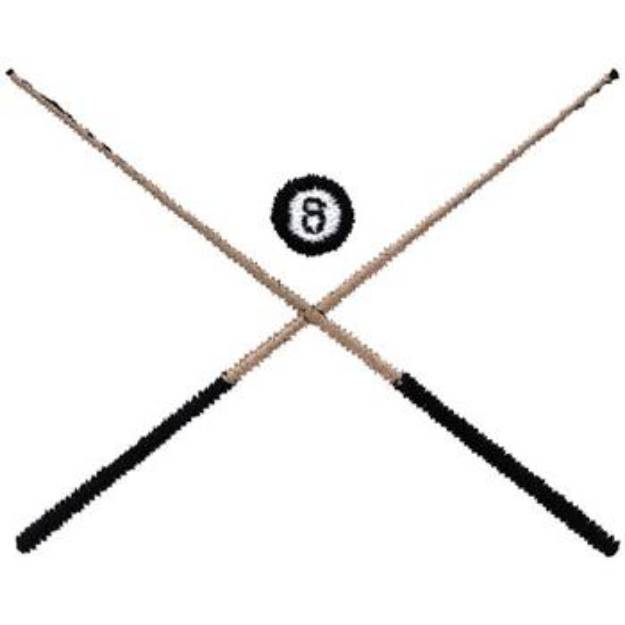 Picture of Pool Cues Machine Embroidery Design