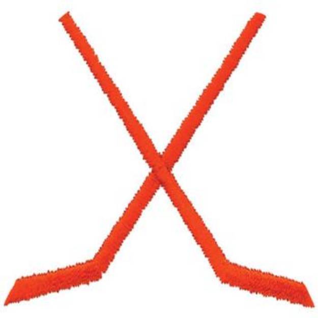 Picture of Hockey Sticks Machine Embroidery Design