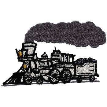 Steam Train Machine Embroidery Design