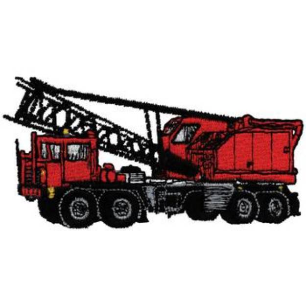 Picture of Truck And Crane Machine Embroidery Design