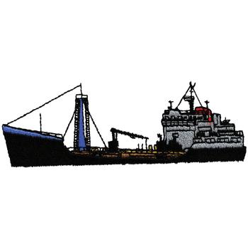 Cargo Ship Machine Embroidery Design