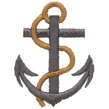 Rope And Anchor Machine Embroidery Design
