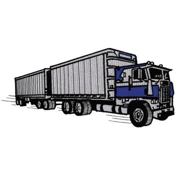 Transport Truck Machine Embroidery Design