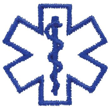Star Of Life Outline Machine Embroidery Design