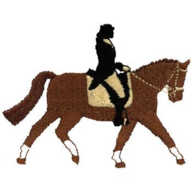Picture of Horse And Rider Machine Embroidery Design
