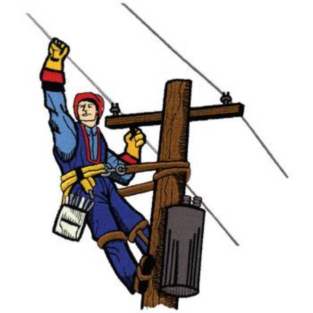 Picture of Lineman Machine Embroidery Design