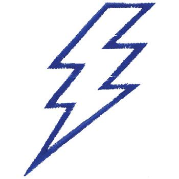 Lightning Bolt Outline Machine Embroidery Design