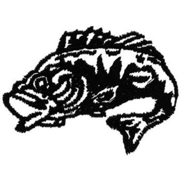 Picture of Bass Outline Machine Embroidery Design