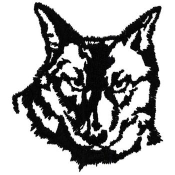Wolf Head Outline Machine Embroidery Design