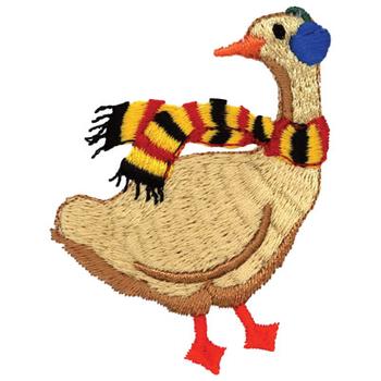 Goose With Scarf Machine Embroidery Design