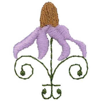Cone Flower Machine Embroidery Design