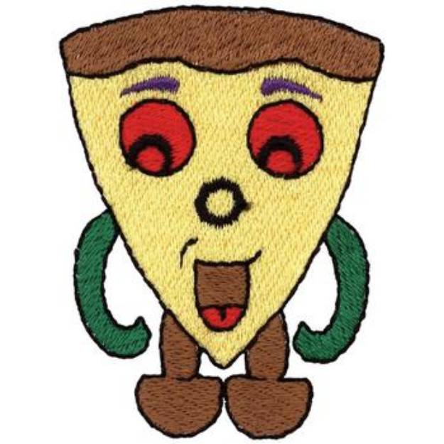 Picture of Smiling Pizza Slice Machine Embroidery Design