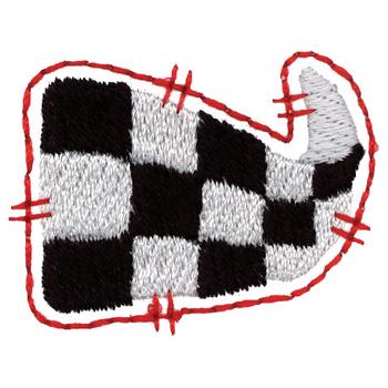 Racing Flag Machine Embroidery Design
