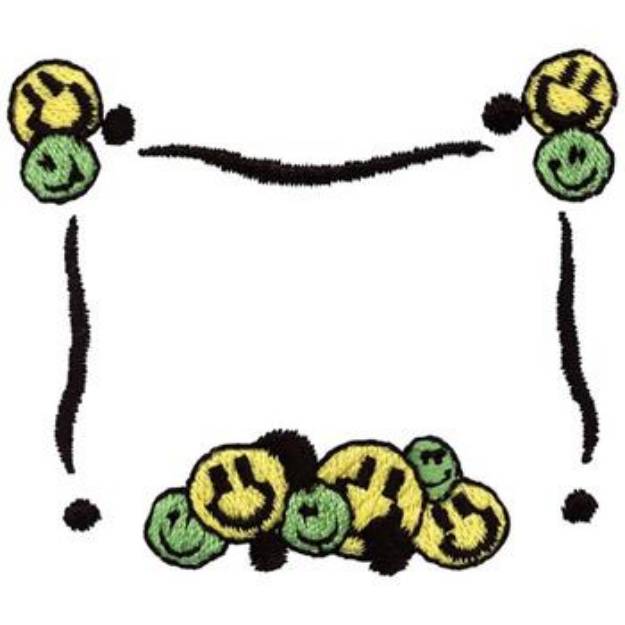 Picture of Smiley Face Border Machine Embroidery Design