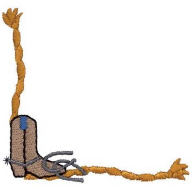 Picture of Boot And Rope Corner Machine Embroidery Design
