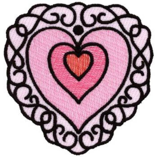Picture of Elegant Heart Machine Embroidery Design