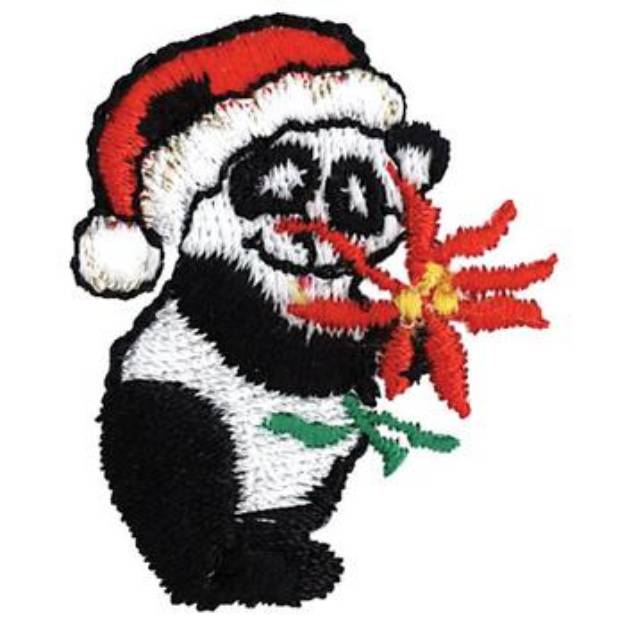 Picture of Christmas Panda Machine Embroidery Design
